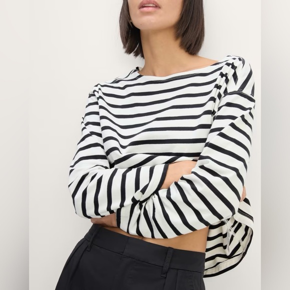 New Everlane The Mariner Tee Striped Shirt Women Size XS - Picture 4 of 16